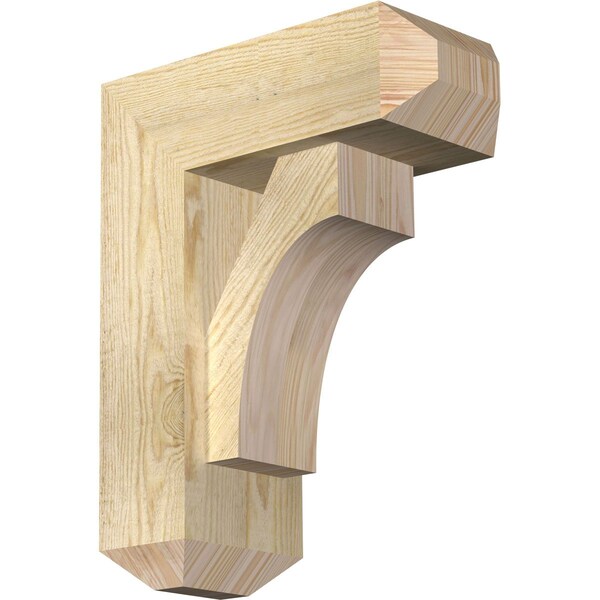 Ekena Millwork Westlake Craftsman Rough Sawn Bracket w/ Offset Brace, Douglas Fir, 6"W x 14"D x 18"H BKT0604X14X18WTL04RDF - main